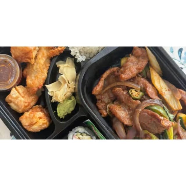 Basil Beef Bento Box.