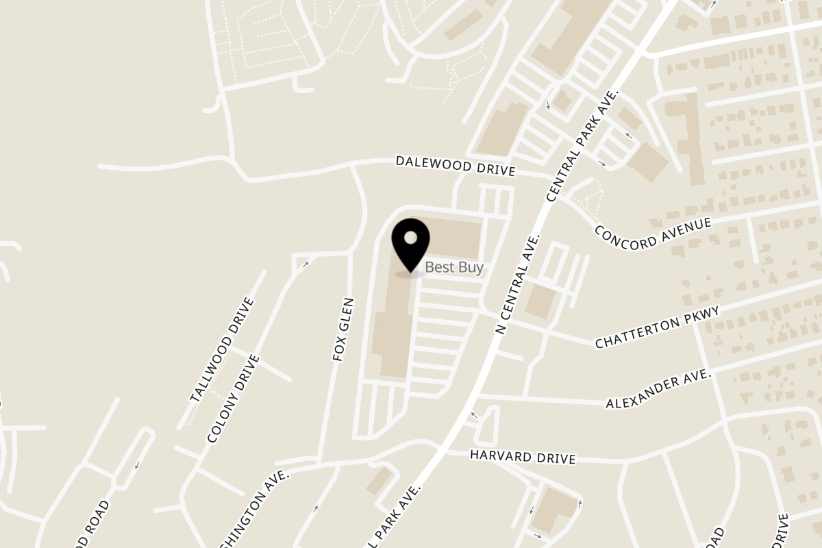 Map showing the location of Tsuru Sushi Asian Cuisine on 259 N Central Ave #1803 in Hartsdale